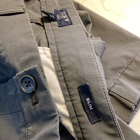 J Crew Flex slim steel gray pants 32-30 - Picture 3 of 8